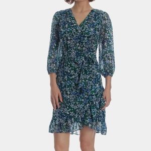 Karl Lagerfeld Paris Women's Floral Ruffle Mini Dress
